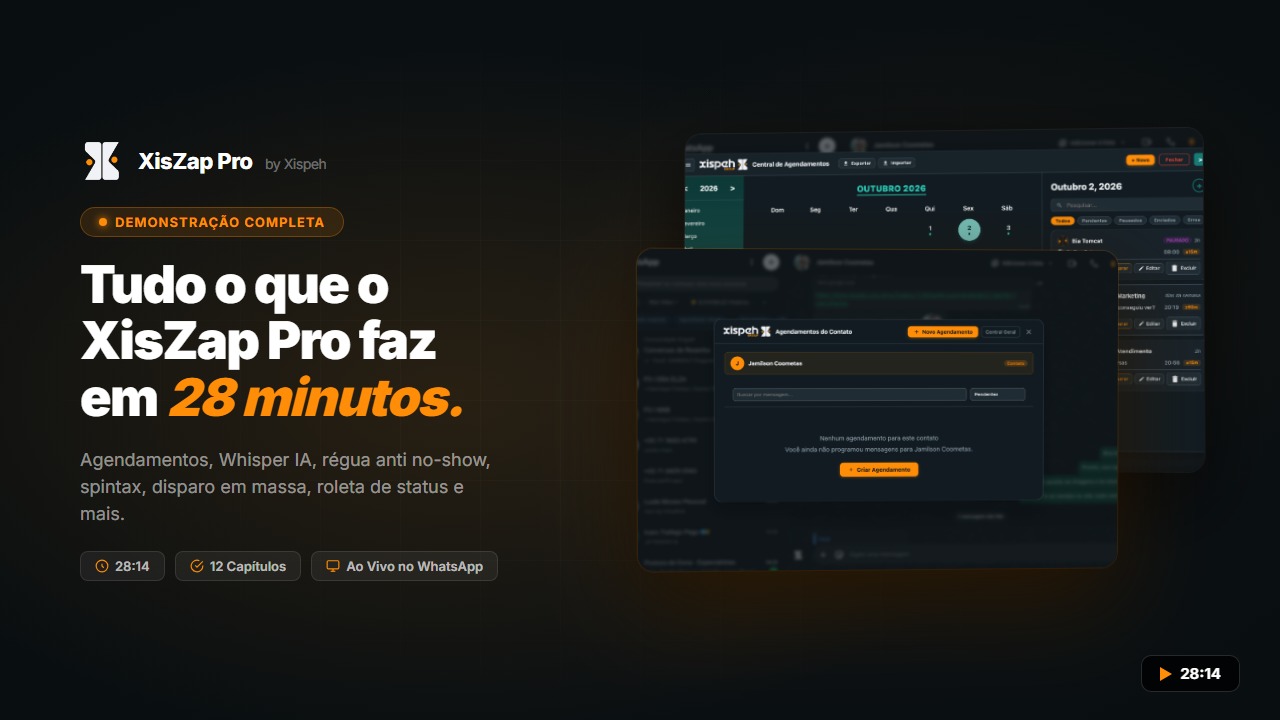 Capa da Demonstração Oficial do XisZap Pro